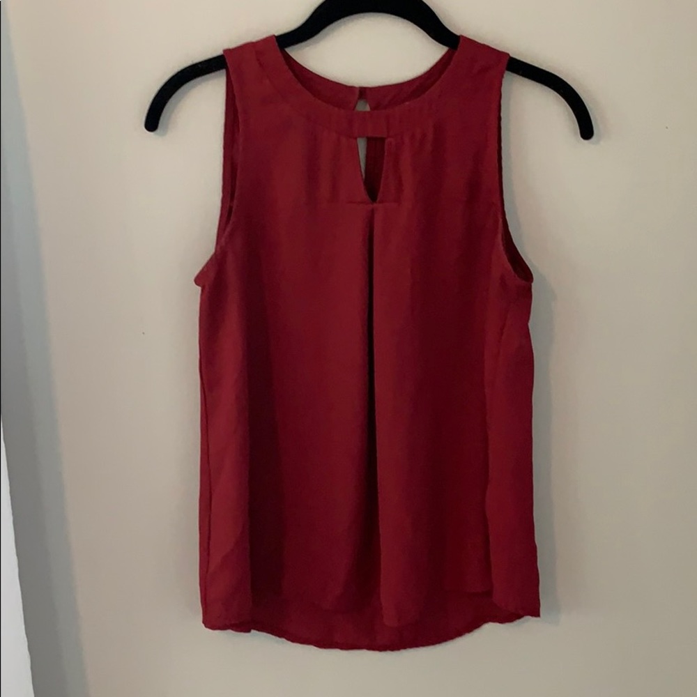 Dressy Wine Red Tank Top